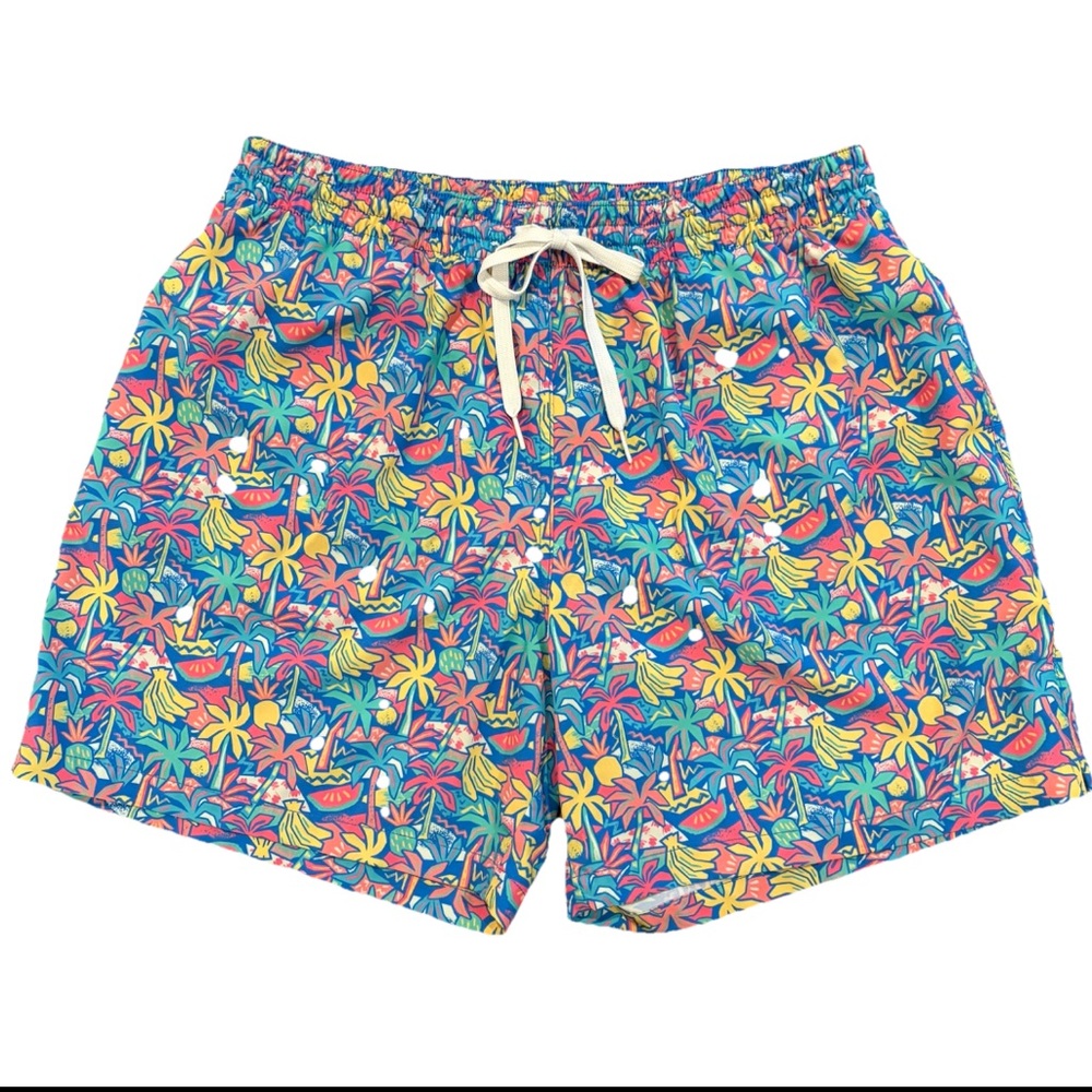Chubbies Classic Lined 5.5” Swim Trunks Shorts Men’s XL Tropical Bunches Blue